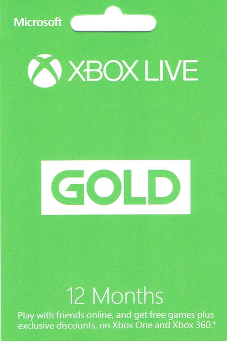 XBOX Live Gold 12 Month Membership