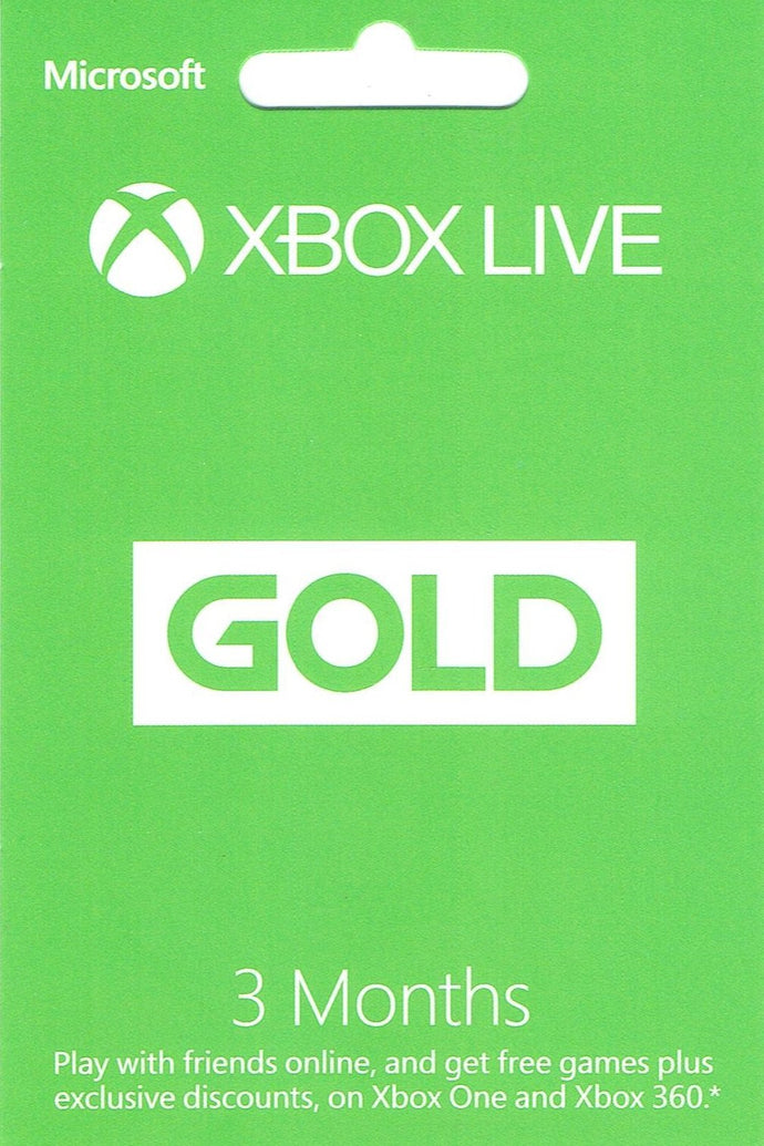 XBOX Live Gold 3 Month Membership